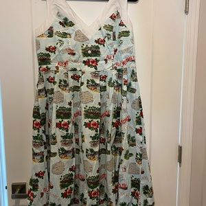 Hell Bunny travel themed dress